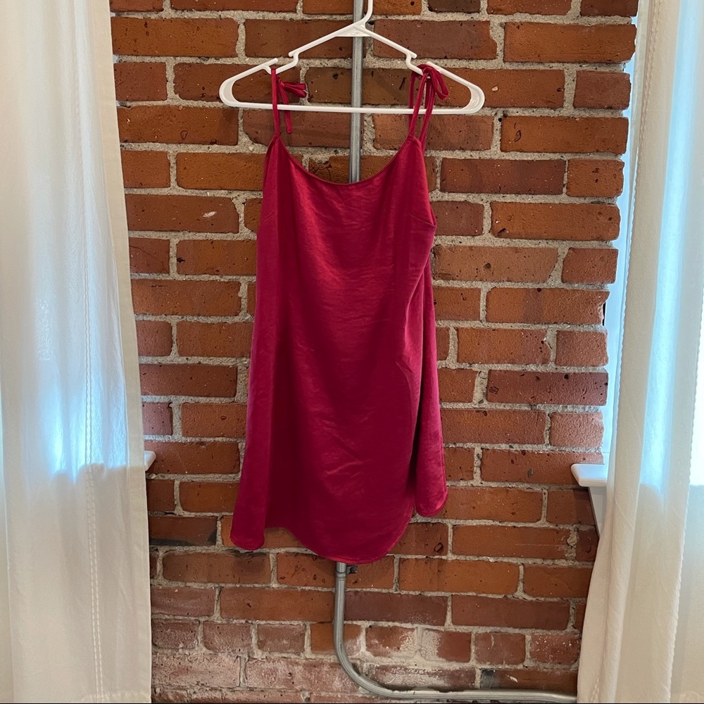 NEW: Deep rose colored silk dress.